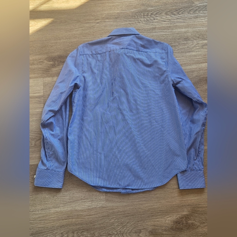 Ralph Lauren Blue Pinstripe Button-Up Shirt - Picture 7 of 7